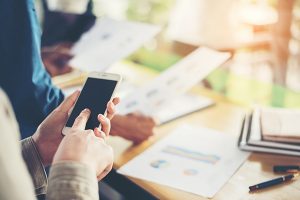 person holding phone