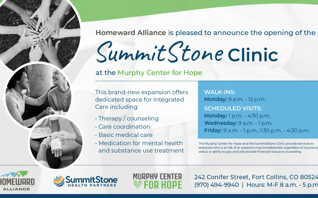 Homeward Alliance to Host Ribbon Cutting for New Medical Clinic at Murphy Center — Clinic to be Operated by SummitStone Health Partners